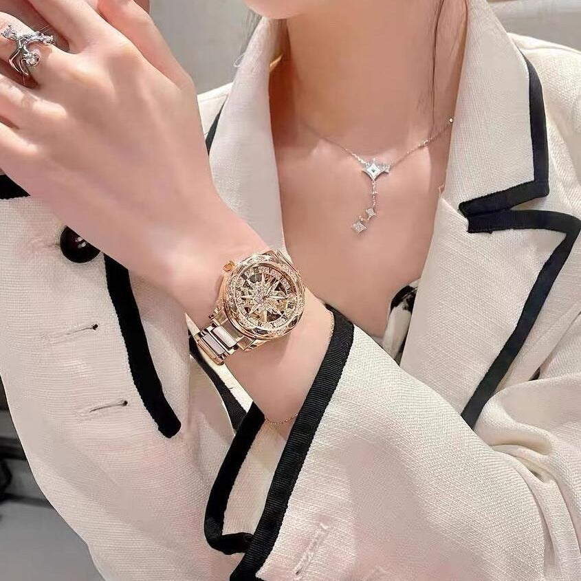 Wholesale Fashion Trend: Sunflower Niche, Light Luxury, and Versatile Mechanical Watch